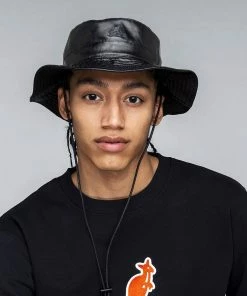 Kangol Faux Leather Rev Bucket -Ivy Cap Sales Store faux leather 202203171334532