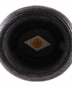 Classic Italy Classic Porkpie Straw -Ivy Cap Sales Store noir4 202006151949132