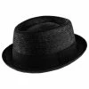 Classic Italy Classic Porkpie Straw -Ivy Cap Sales Store px5985 noir 1 20220216112328