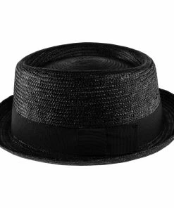 Classic Italy Classic Porkpie Straw -Ivy Cap Sales Store px5985 noir 2 202202161123281