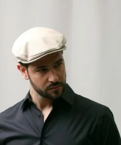 Classic Italy Double Flatcap Chambray -Ivy Cap Sales Store px7451 beige 4 202205130456192