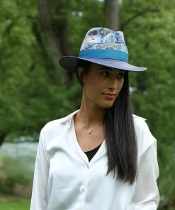 Alfonso DEste Luciano Panama -Ivy Cap Sales Store px8094 bleu femme 2 202205101345241